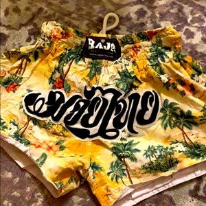 Raja Muay Thai Shorts Hawaiian Print Size Small